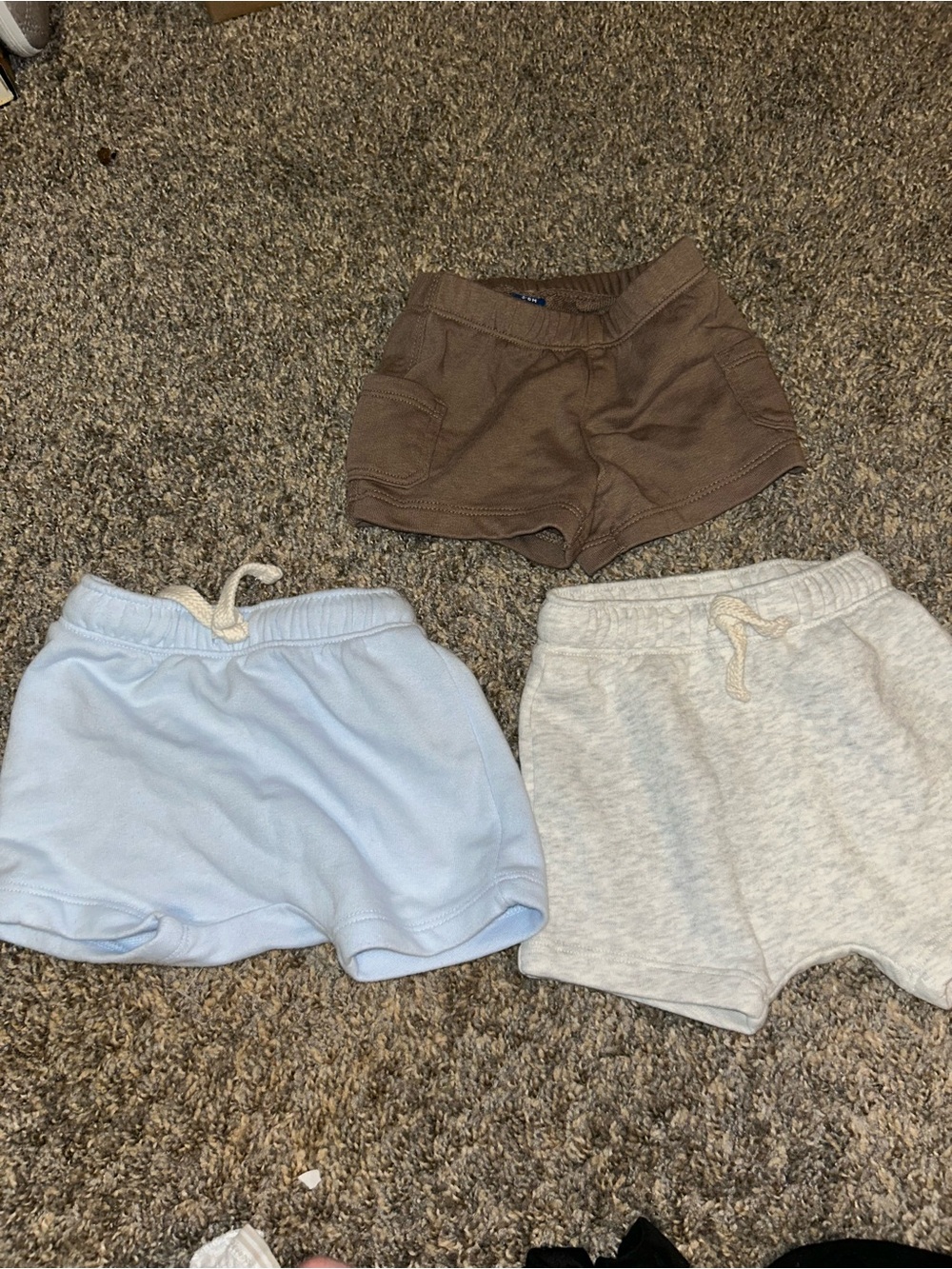 Old Navy Kids Trio Drawstring Shorts — Brown, Light Blue, Light Gray